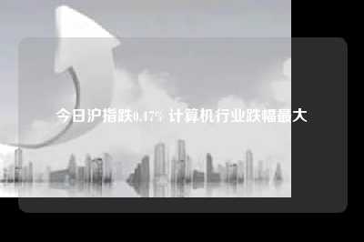 今日沪指跌0.47% 计算机行业跌幅最大